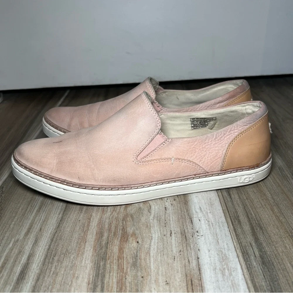 UGG Light Pink Nubuck Adley Slip On Sneaker